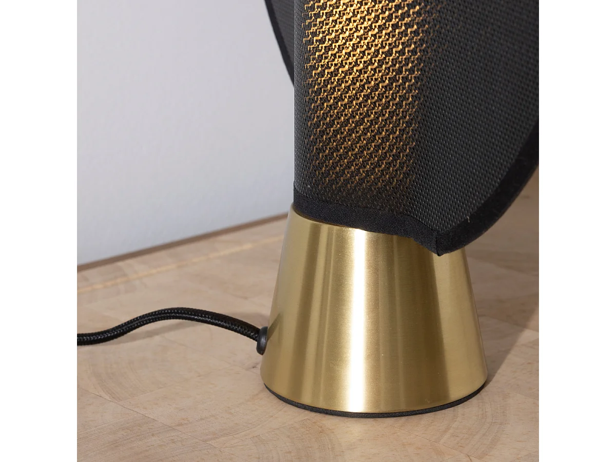 Zeitgemäße Mesh Lampe D.28cm in Gold & Schwarz oder Schwarz & Gold Finish