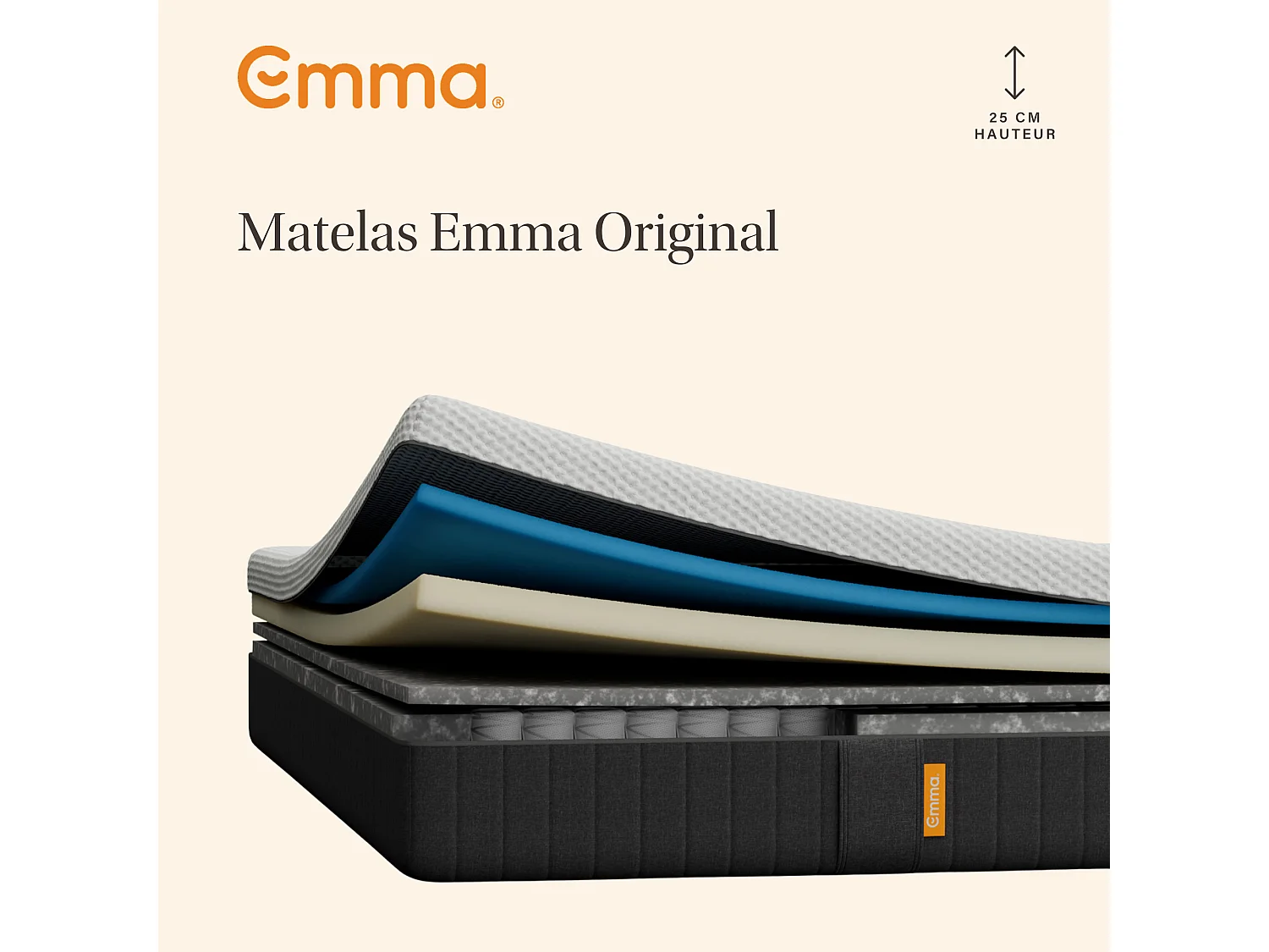 Matras Emma Original + waterdichte matrasbeschermer 160x200