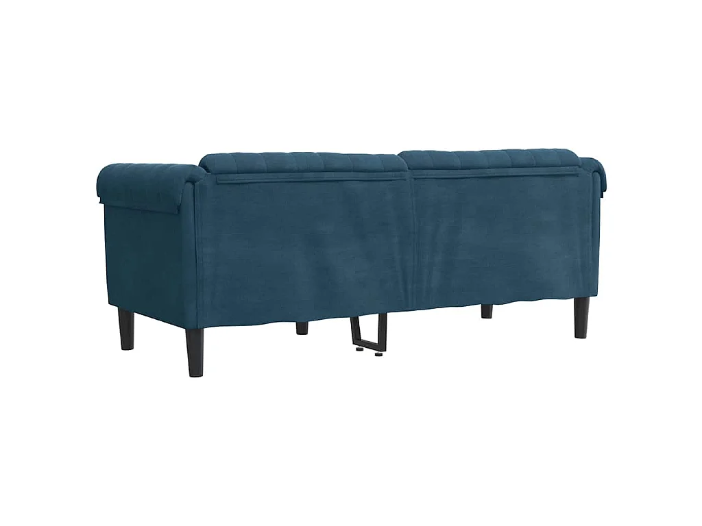 Sofa 2-Sitzer Blau Samt