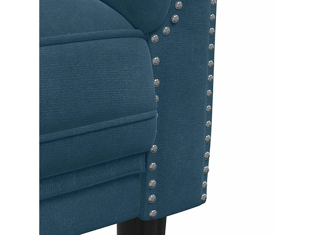 Sofa 2-Sitzer Blau Samt