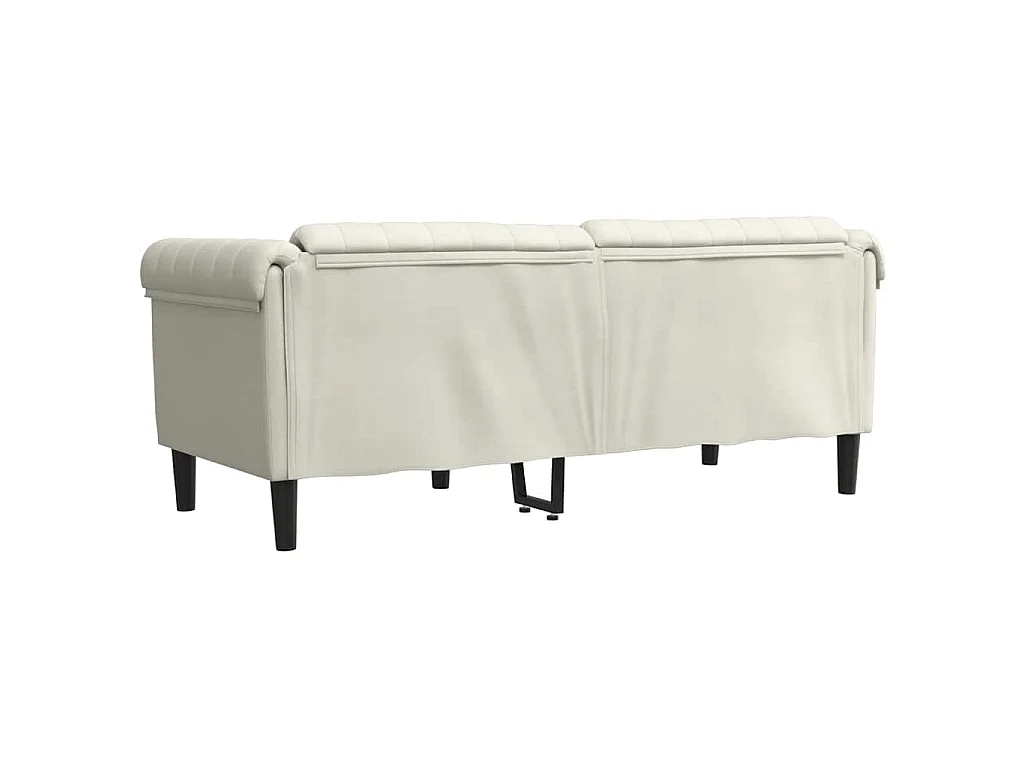 Sofa 2-Sitzer Creme Samt