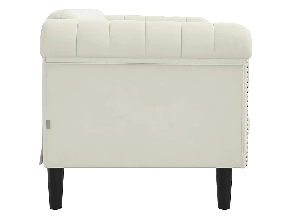 Sofa 2-Sitzer Creme Samt