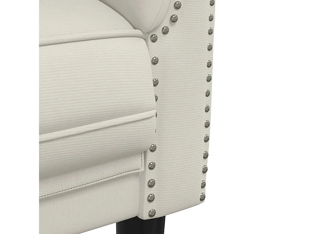 Sofa 2-Sitzer Creme Samt