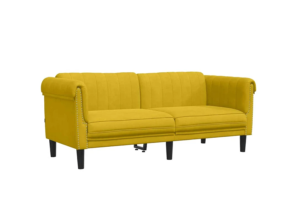 Sofa 2-Sitzer Gelb Samt