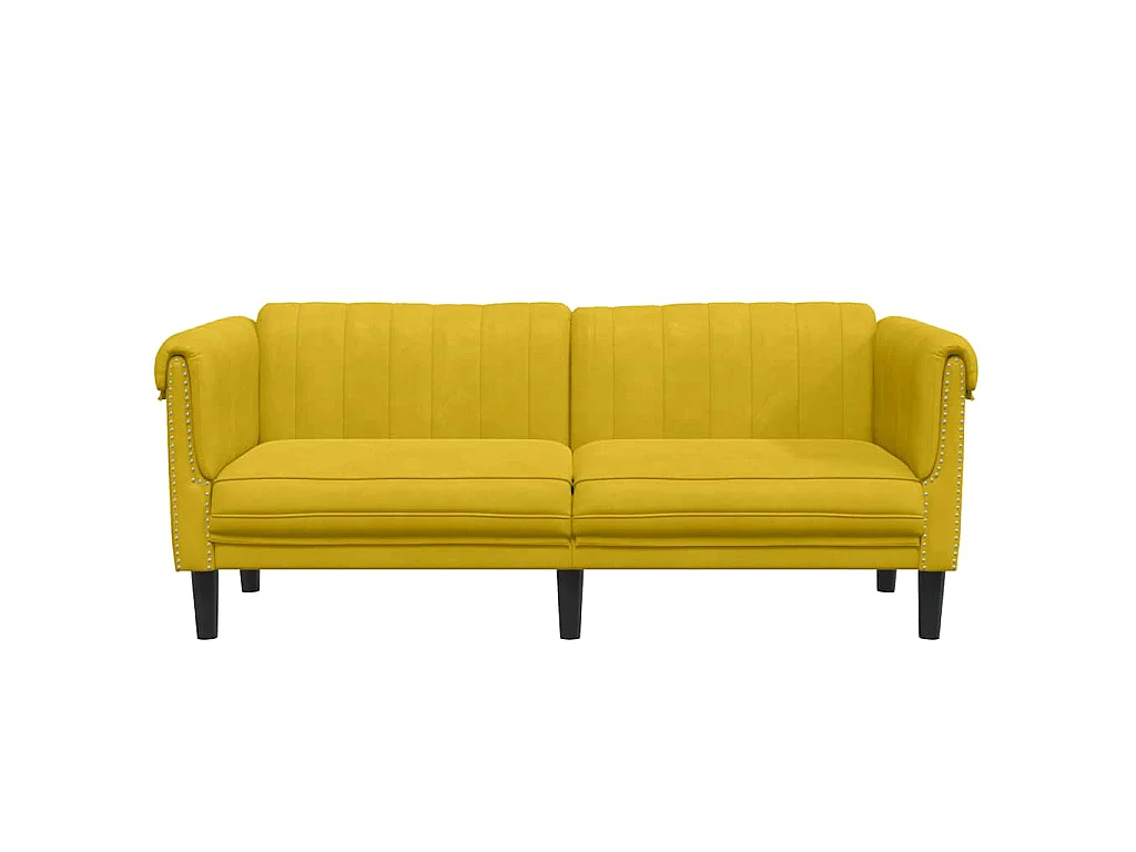 Sofa 2-Sitzer Gelb Samt