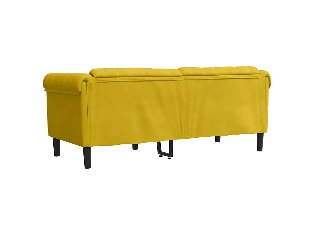 Sofa 2-Sitzer Gelb Samt