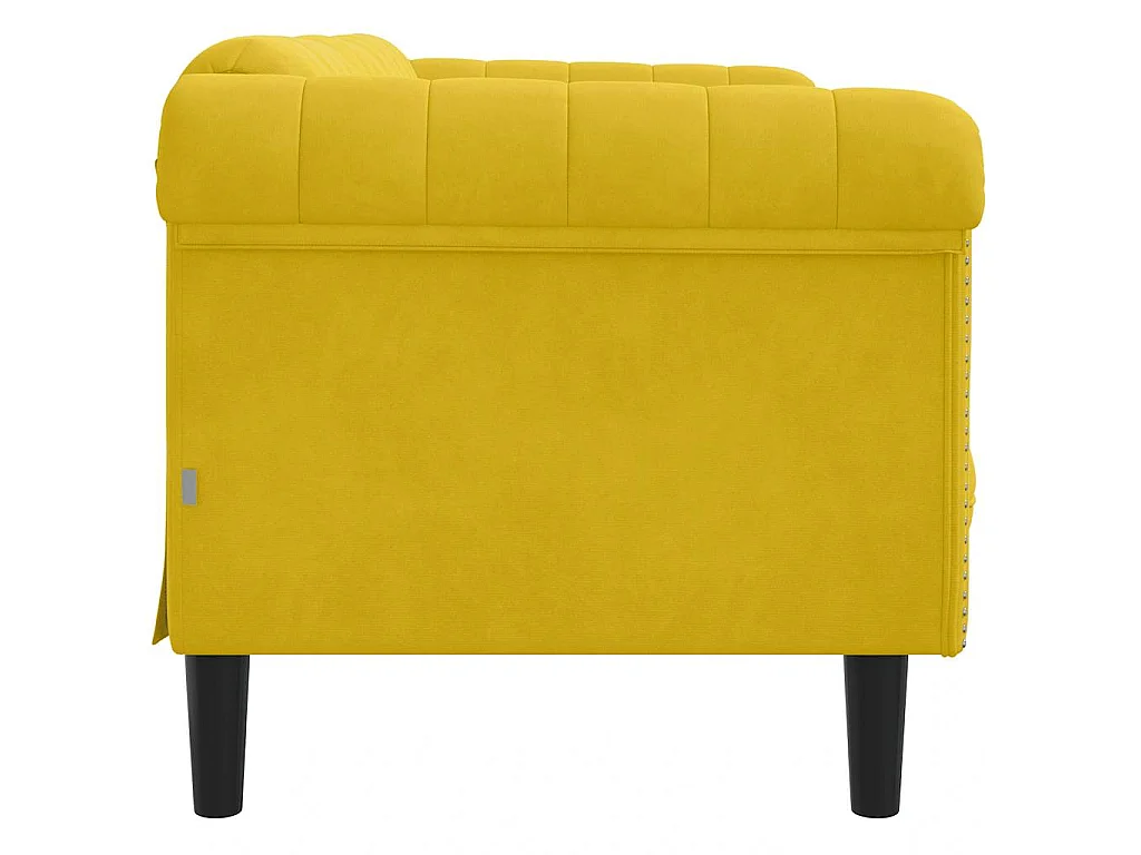 Sofa 2-Sitzer Gelb Samt