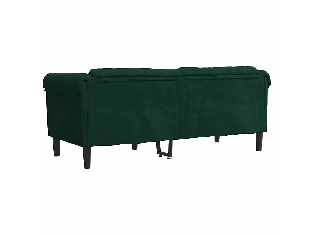 Sofa 2-Sitzer Dunkelgrün Samt