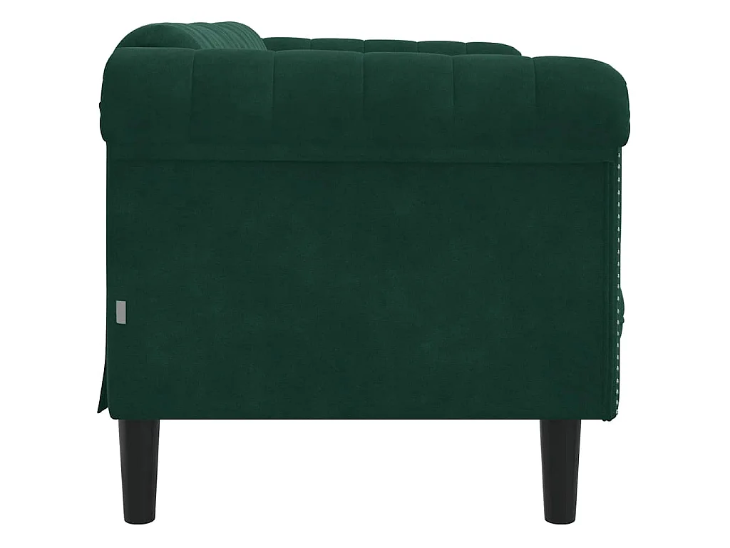 Sofa 2-Sitzer Dunkelgrün Samt