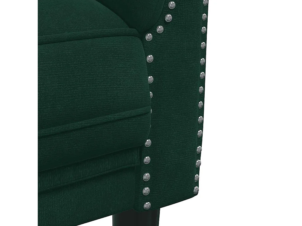 Sofa 2-Sitzer Dunkelgrün Samt