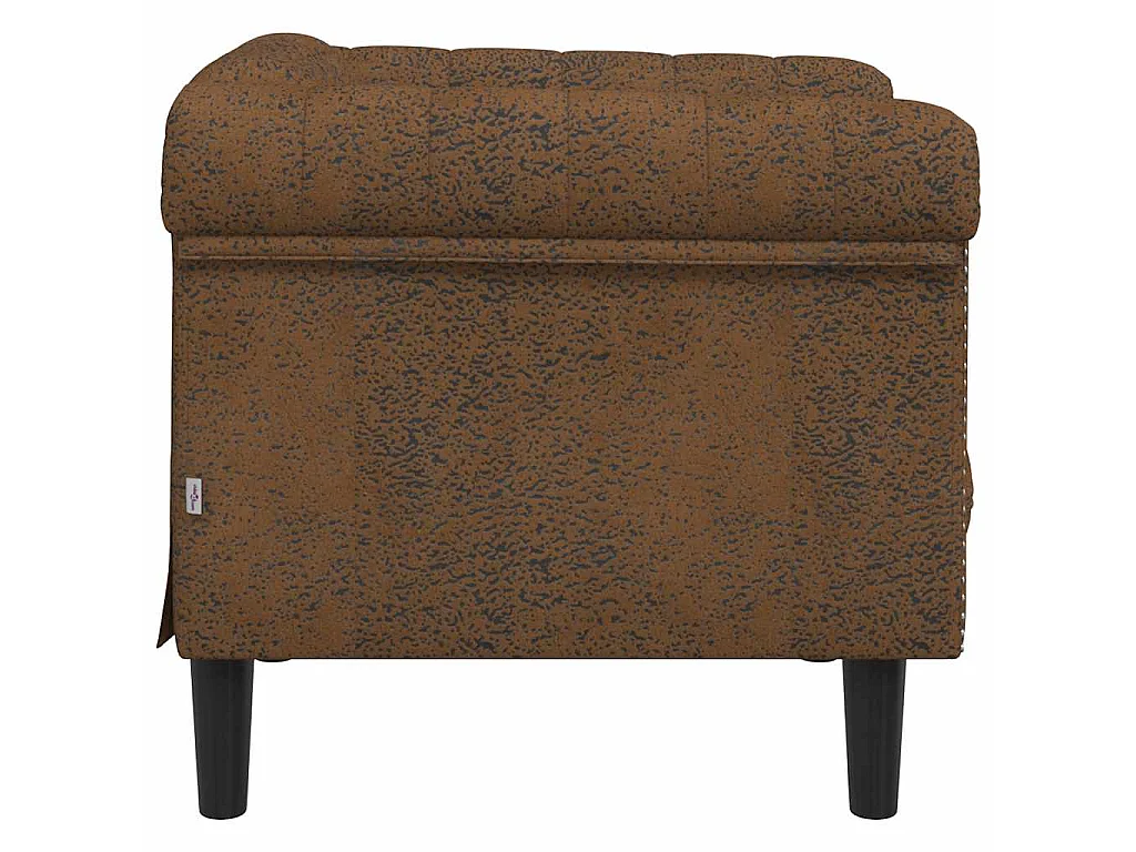 Sessel Braun Kunstleder Wildleder-Optik