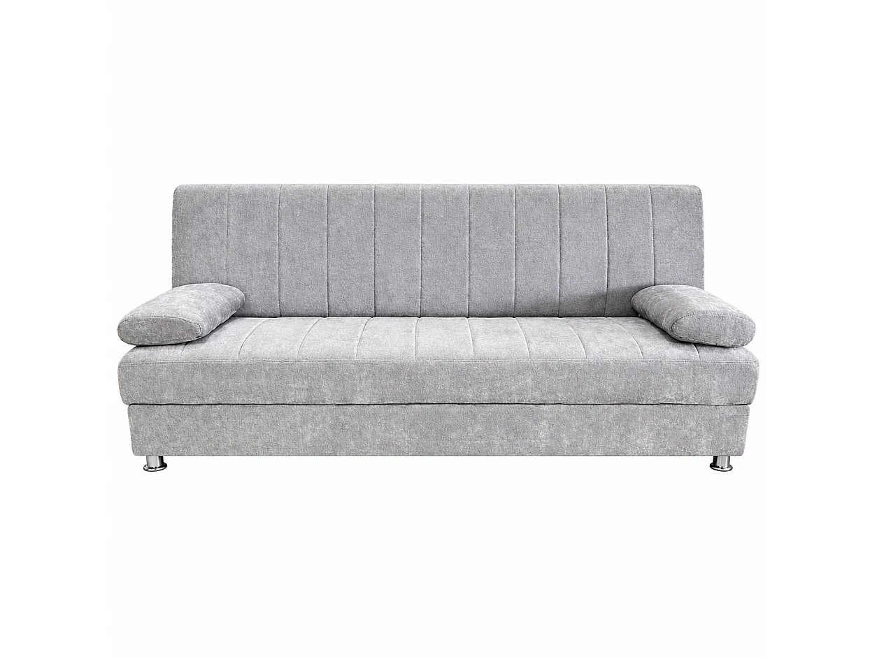 Canapé convertible clic-clac avec coffre de rangement et pieds métalliques - Longueur 190 x Profondeur 89 x Hauteur 85 cm