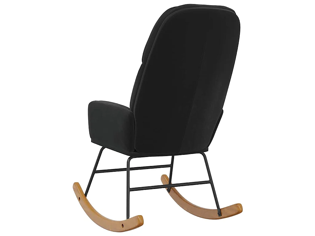 Schaukelstuhl Schwarz Samt