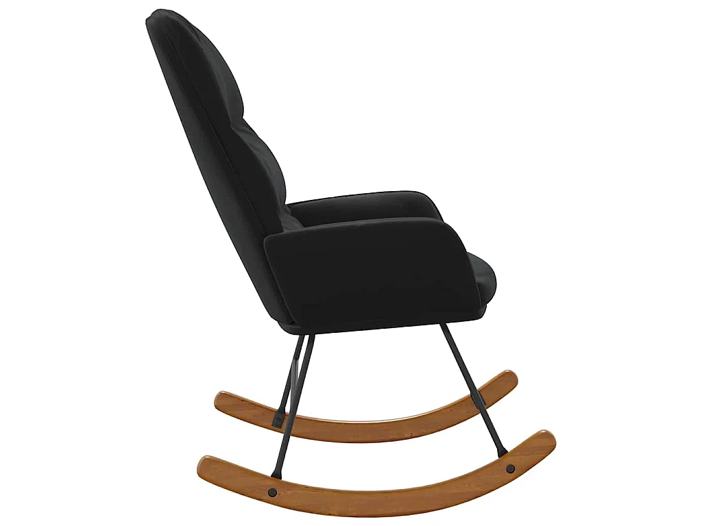 Schaukelstuhl Schwarz Samt
