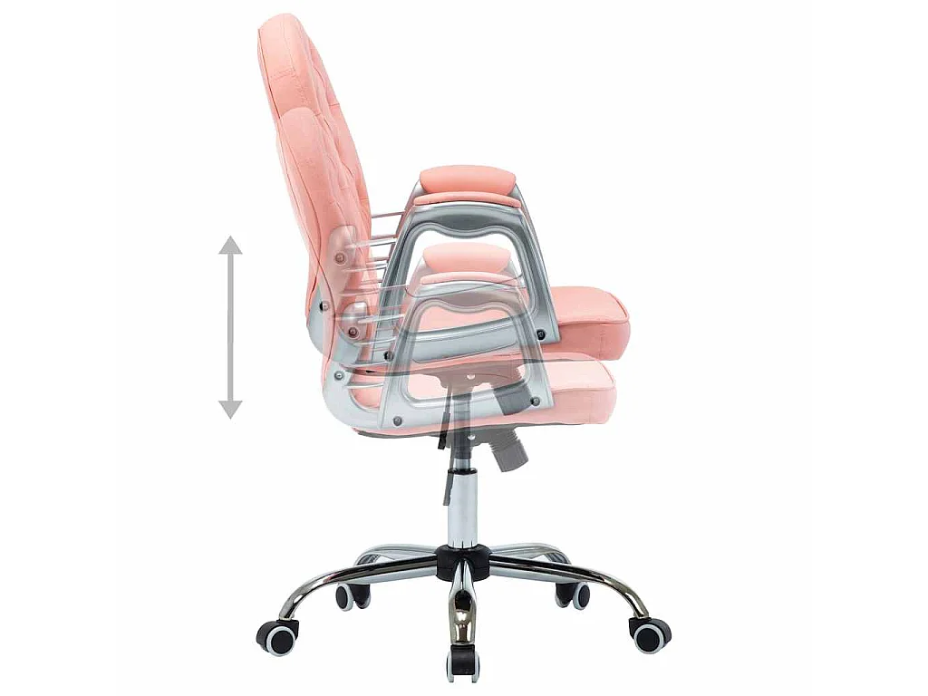 Bürodrehstuhl Rosa Kunstleder