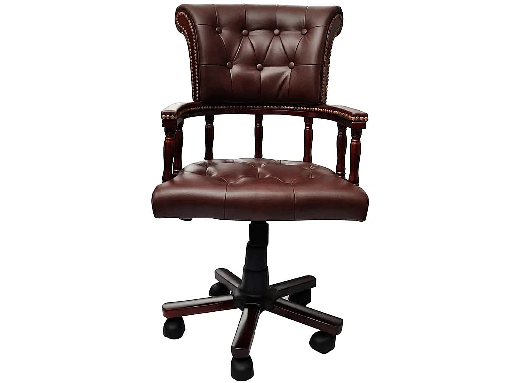 Silla de oficina giratoria marrón