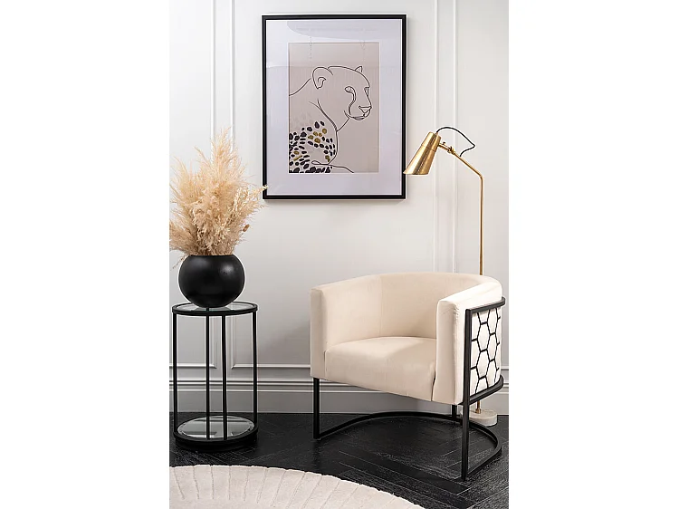 Wild Gold No.1 Wall Art - Matte Black Frame
