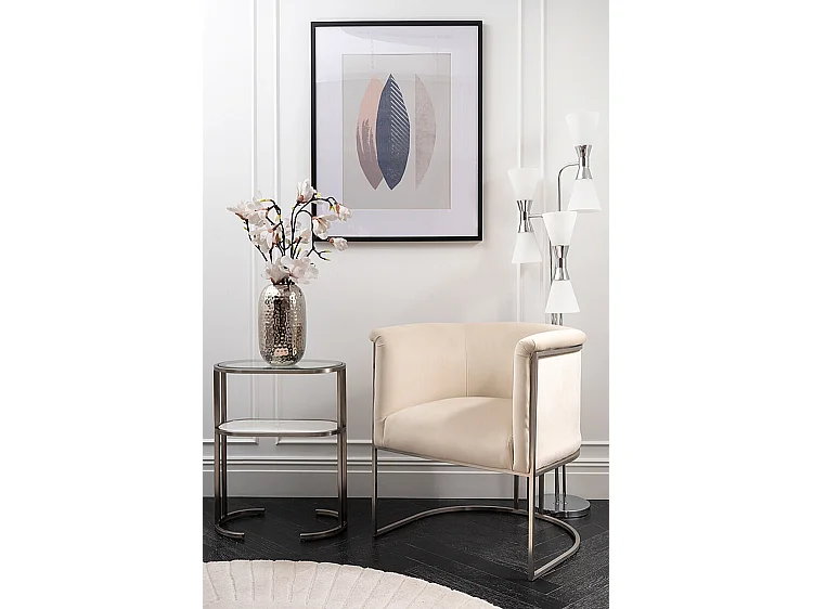 Silver Ash No.1 Wall Art - Matte Black Frame, Silver Metallic Leaf