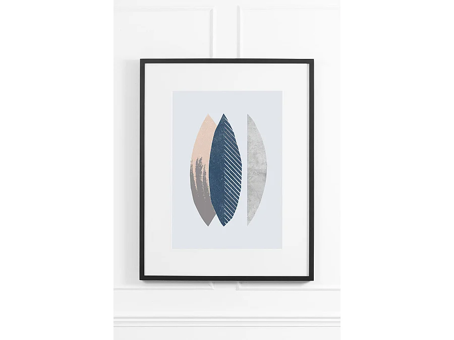 Silver Ash No.1 Wall Art - Matte Black Frame, Silver Metallic Leaf
