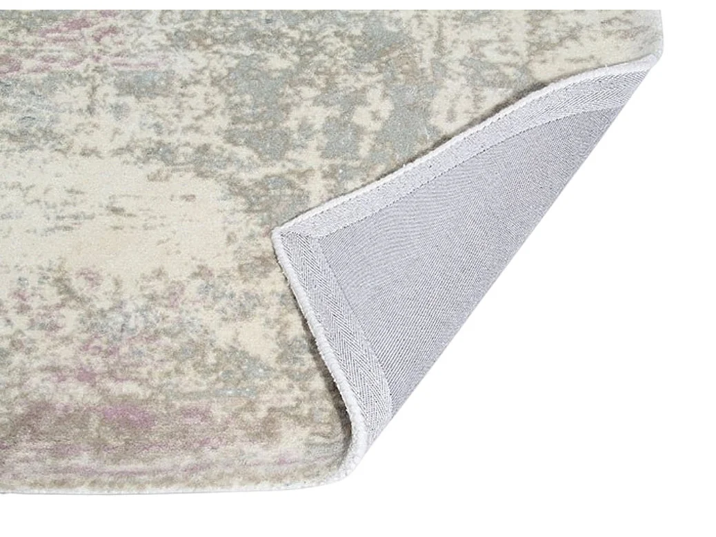 Romie Rectangular Viscose Rug - Abstract Pastel Design, 160 cm