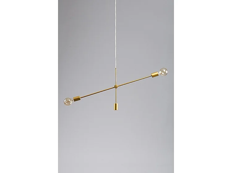 Gallo Two-Light Adjustable Pendant, Satin Brass Finish
