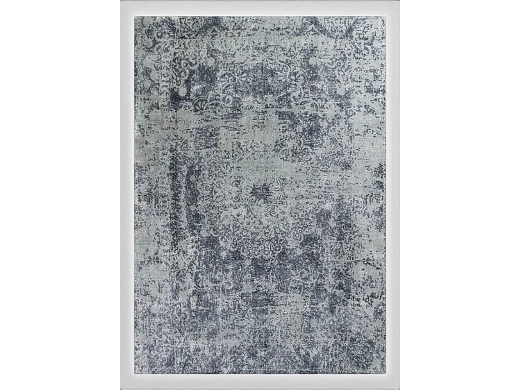 Nima Rug - 100% Wool Persian-Inspired Rectangular Rug, Distressed Tonal Greys