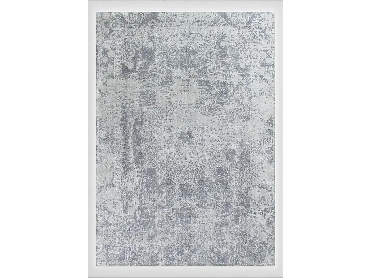Nima Rug - 100% Wool Persian-Inspired Rectangular Rug, Distressed Tonal Greys