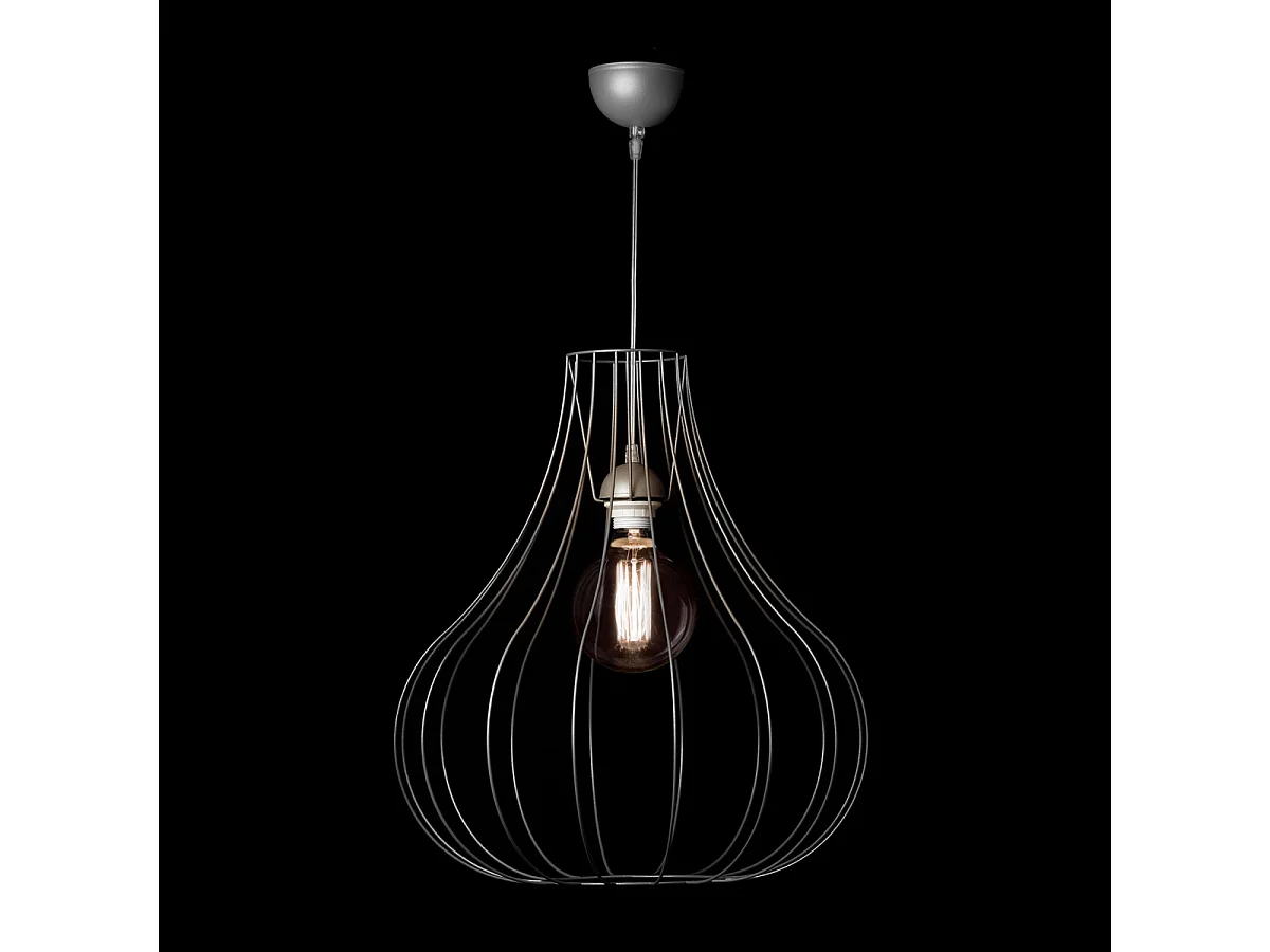 Lampe Suspension en Métal "Leonie" 50cm Argent