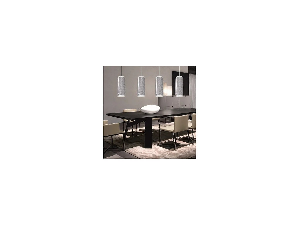 Lampe Suspension en Feutre "Zip Star" 52cm Gris