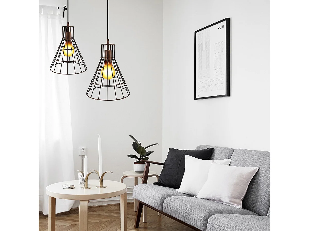 Lampe Suspension en Métal "Bellatrix" 31cm Cuivre