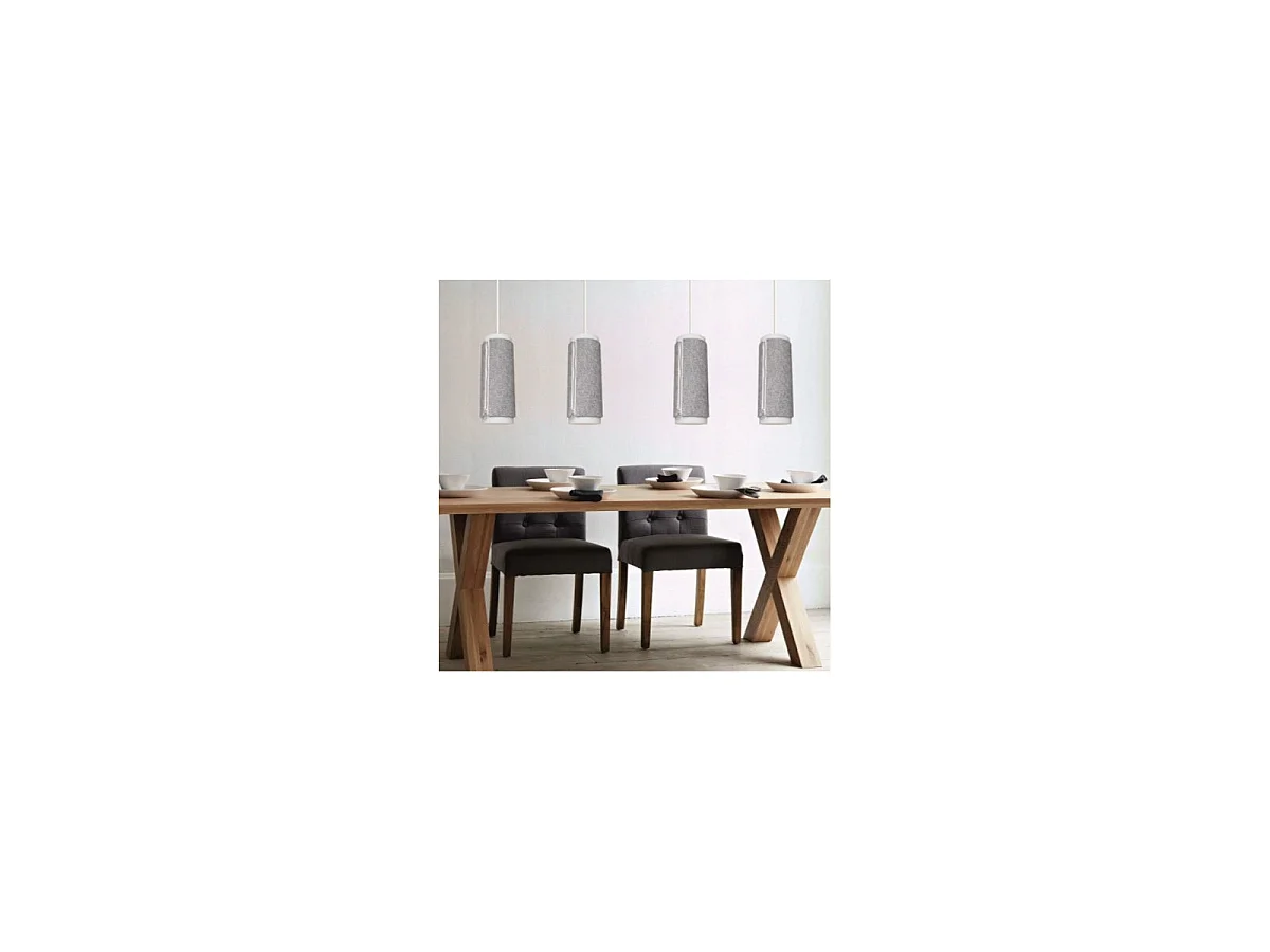 Lampe Suspension en Feutre "Zip Star" 40cm Gris