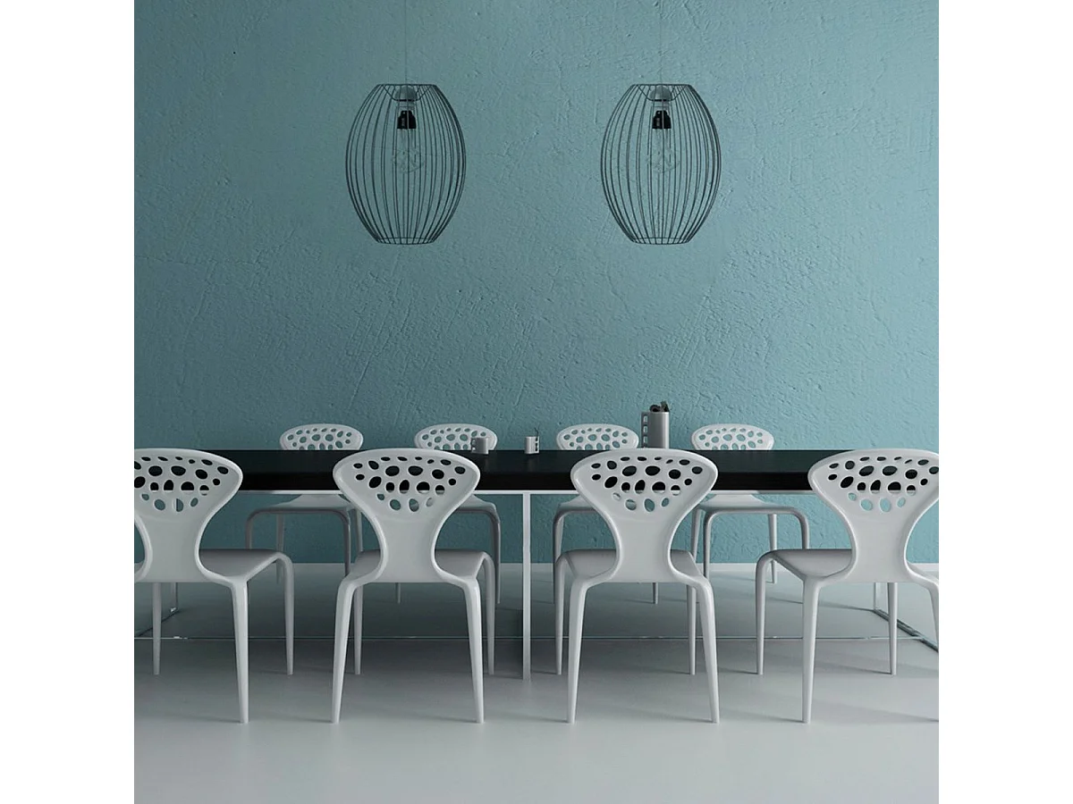 Lampe Suspension en Métal "Olivia" 41cm Argent