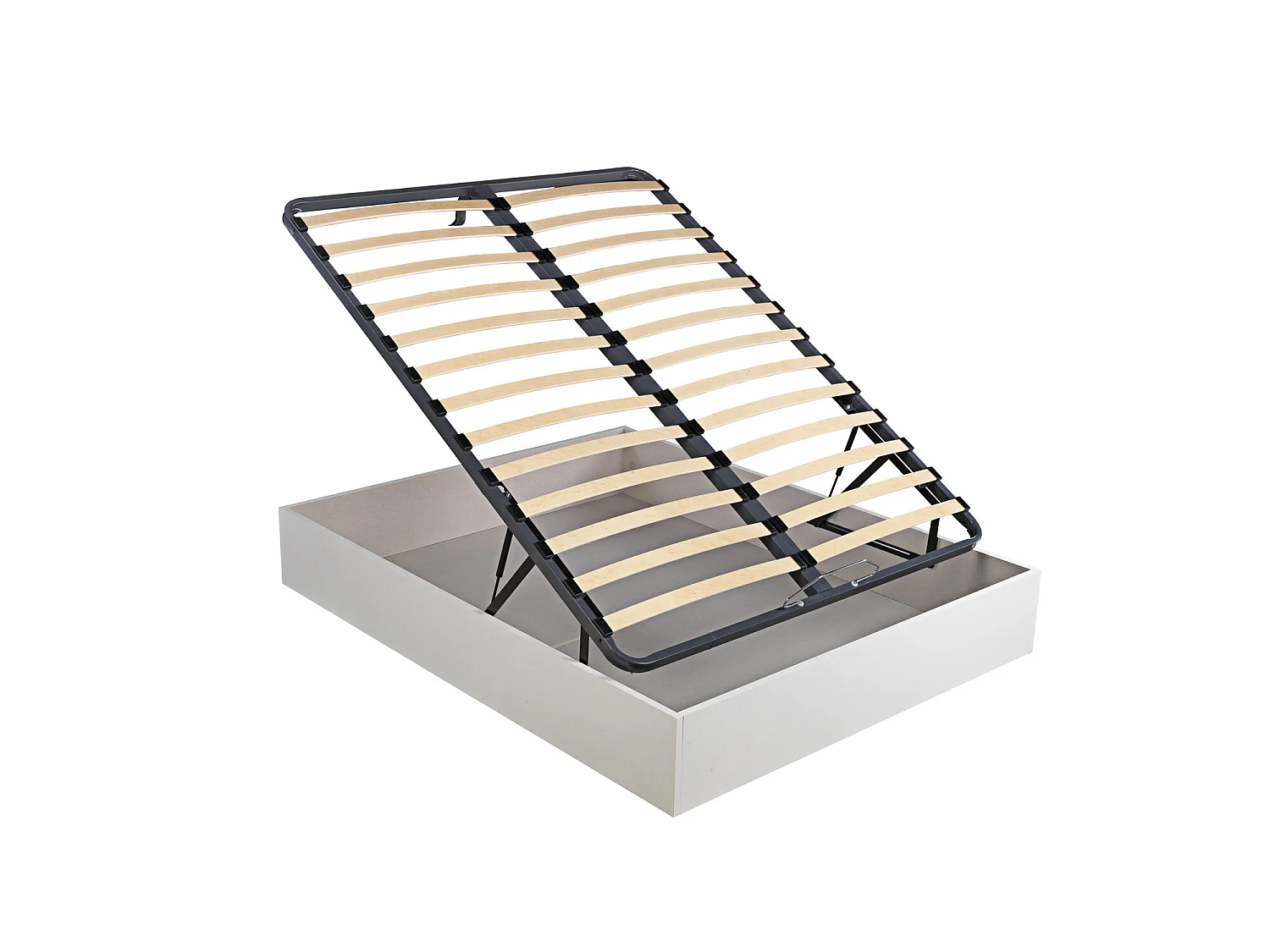 Sommier com estrado 80 x 200 cm | ROYAL SLEEP | Branco | Montagem e remoção incl.