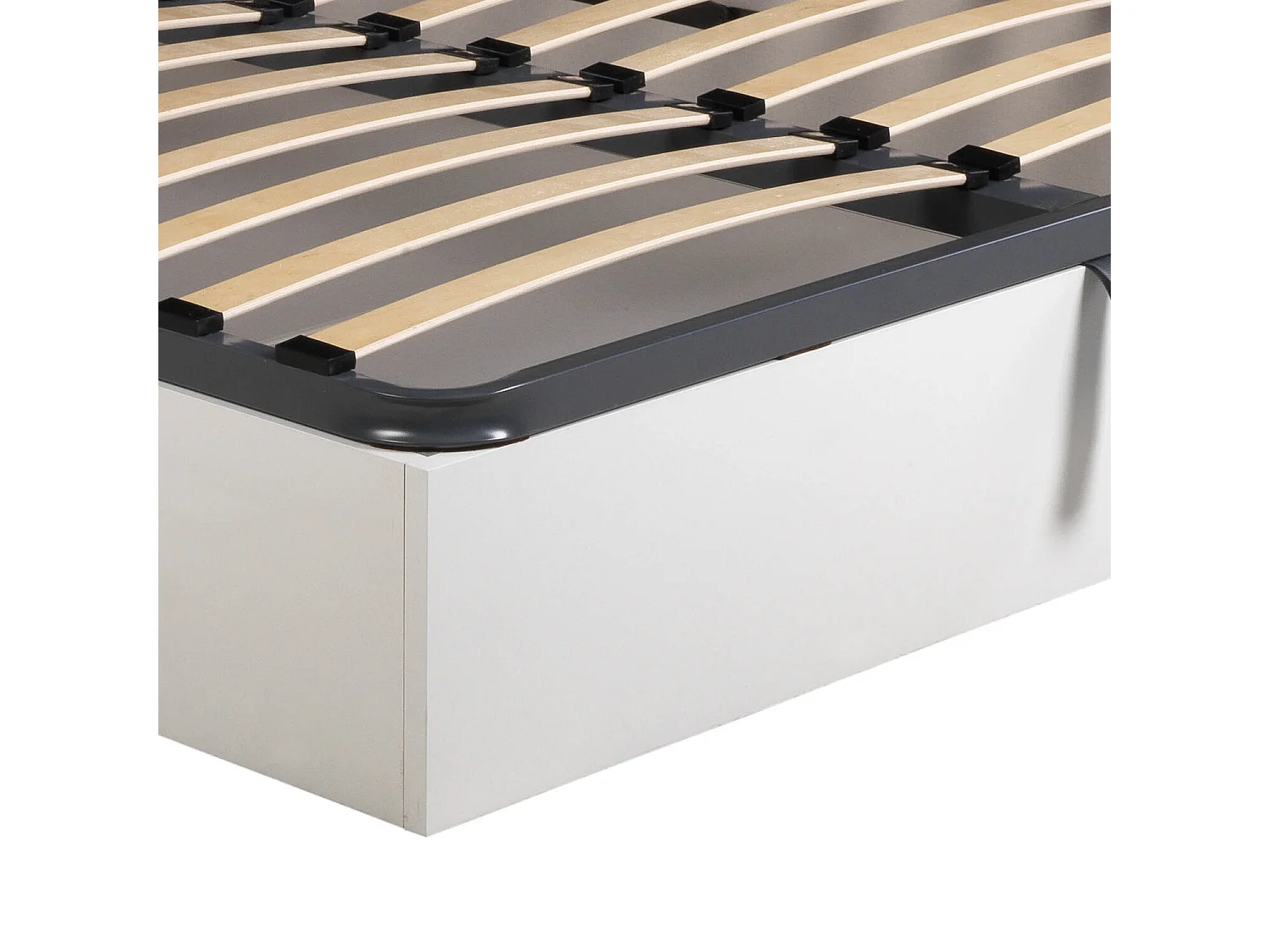 Sommier com estrado 150 x 200 cm | ROYAL SLEEP | Branco | Montagem e remoção incl.