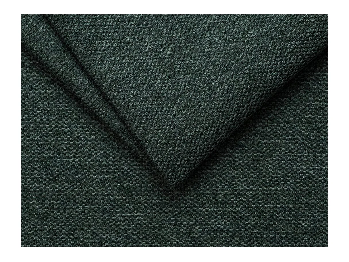 Canapé d'angle convertible 5 places FABIO en tissu texturé - Vert foncé - Angle Gauche
