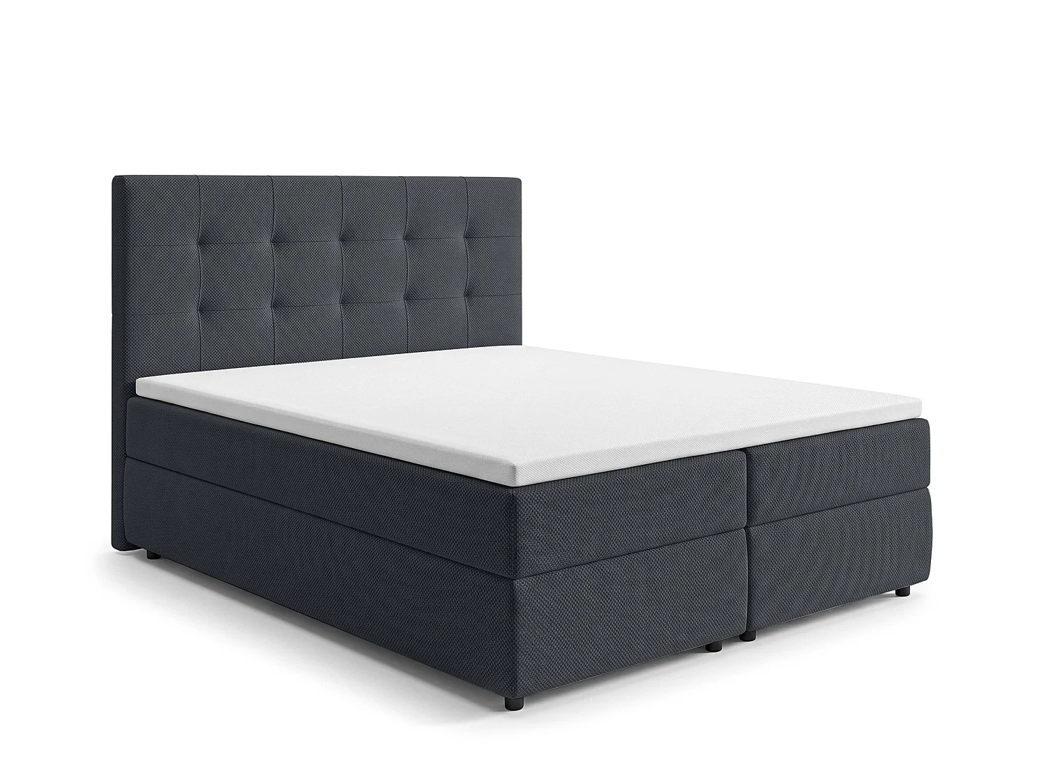 AX LIVING Boxspringbett 160x200 cm Sakarya Schwarz - Komplett-Set inkl ...