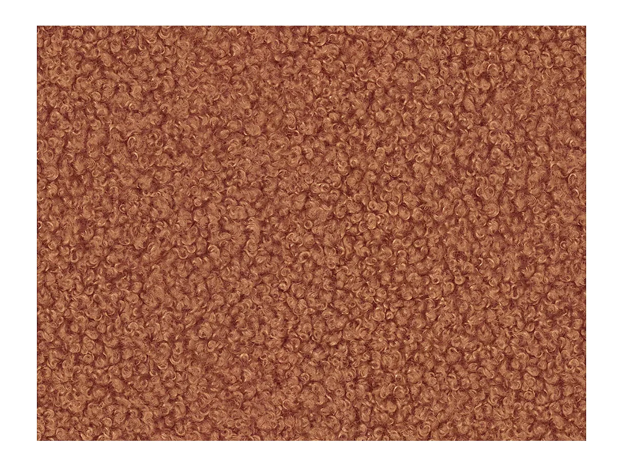 Canapé d'angle ALYA convertible réversible avec rangement en tissu bouclette - Terracotta