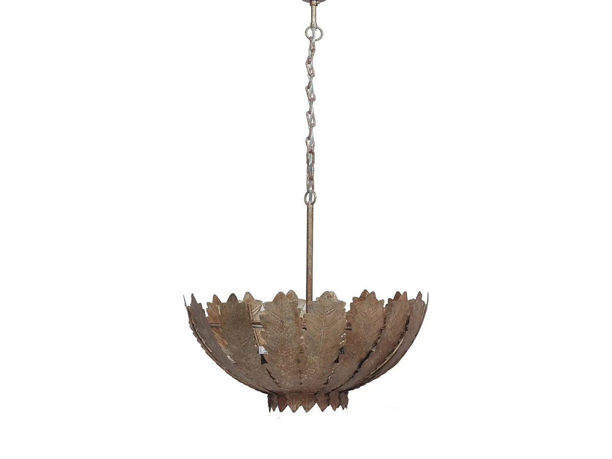 Lampe Suspension en Métal "Autumn Leaves" 77cm Or