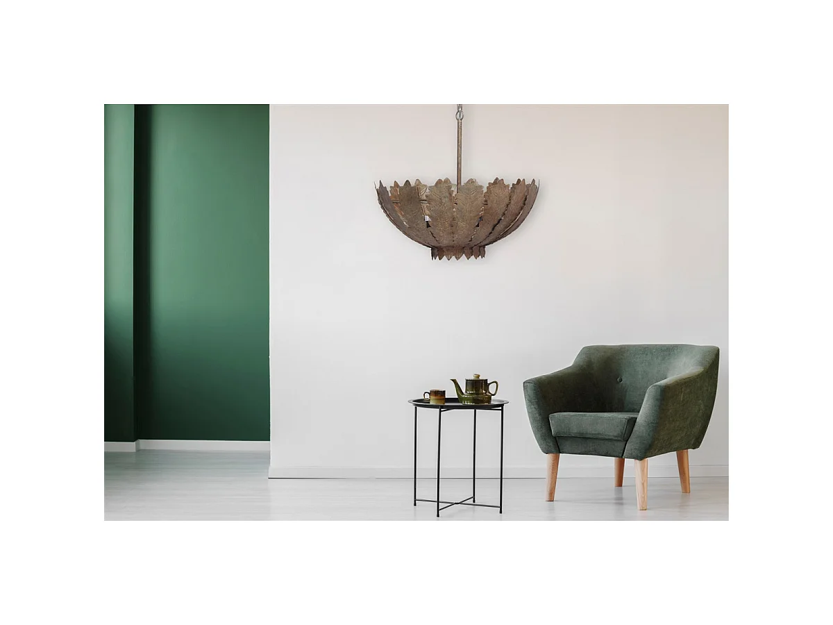 Lampe Suspension en Métal "Autumn Leaves" 77cm Or