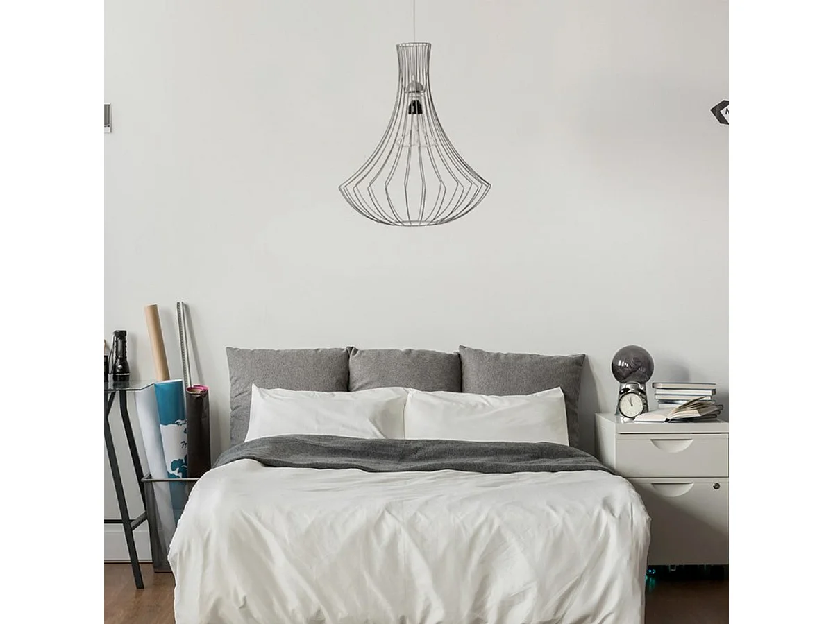 Lampe Suspension en Métal "Chiara" 60cm Argent