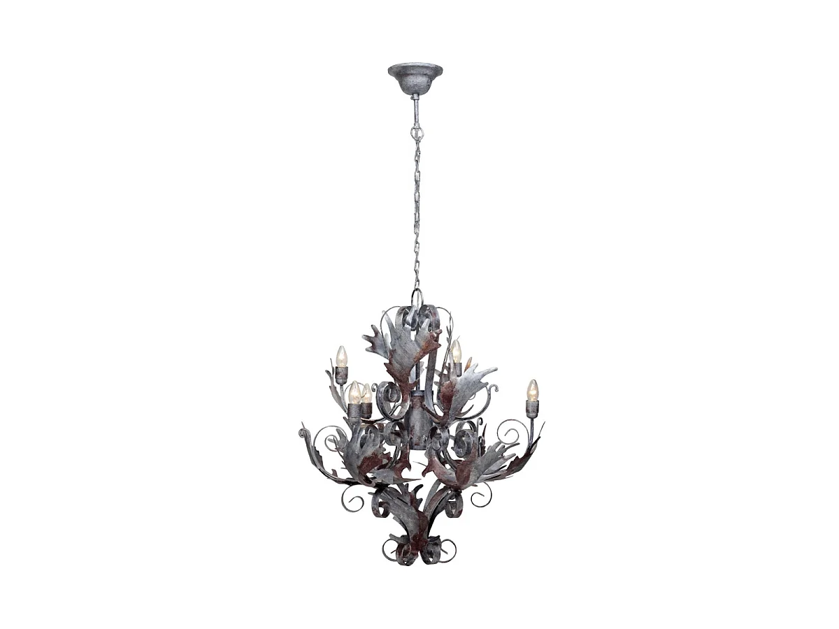 Lustre Baroque en Métal "Fly Through" 81cm Argent