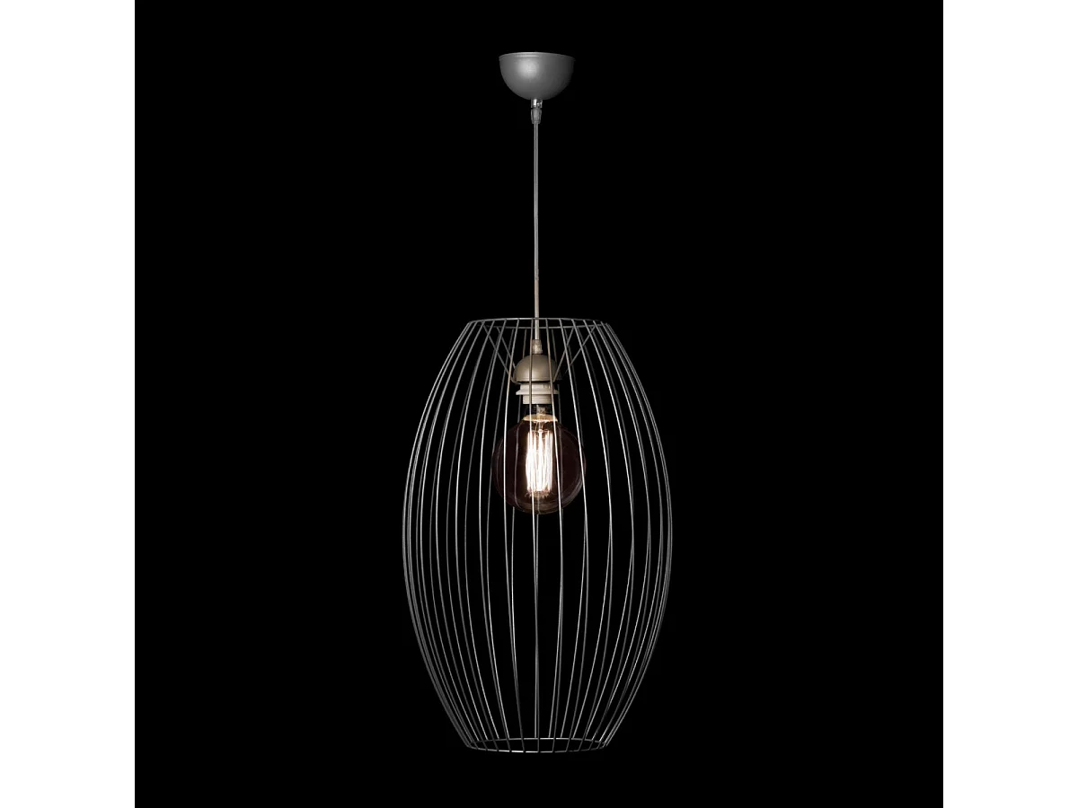 Lampe Suspension en Métal "Reyna" 55cm Argent