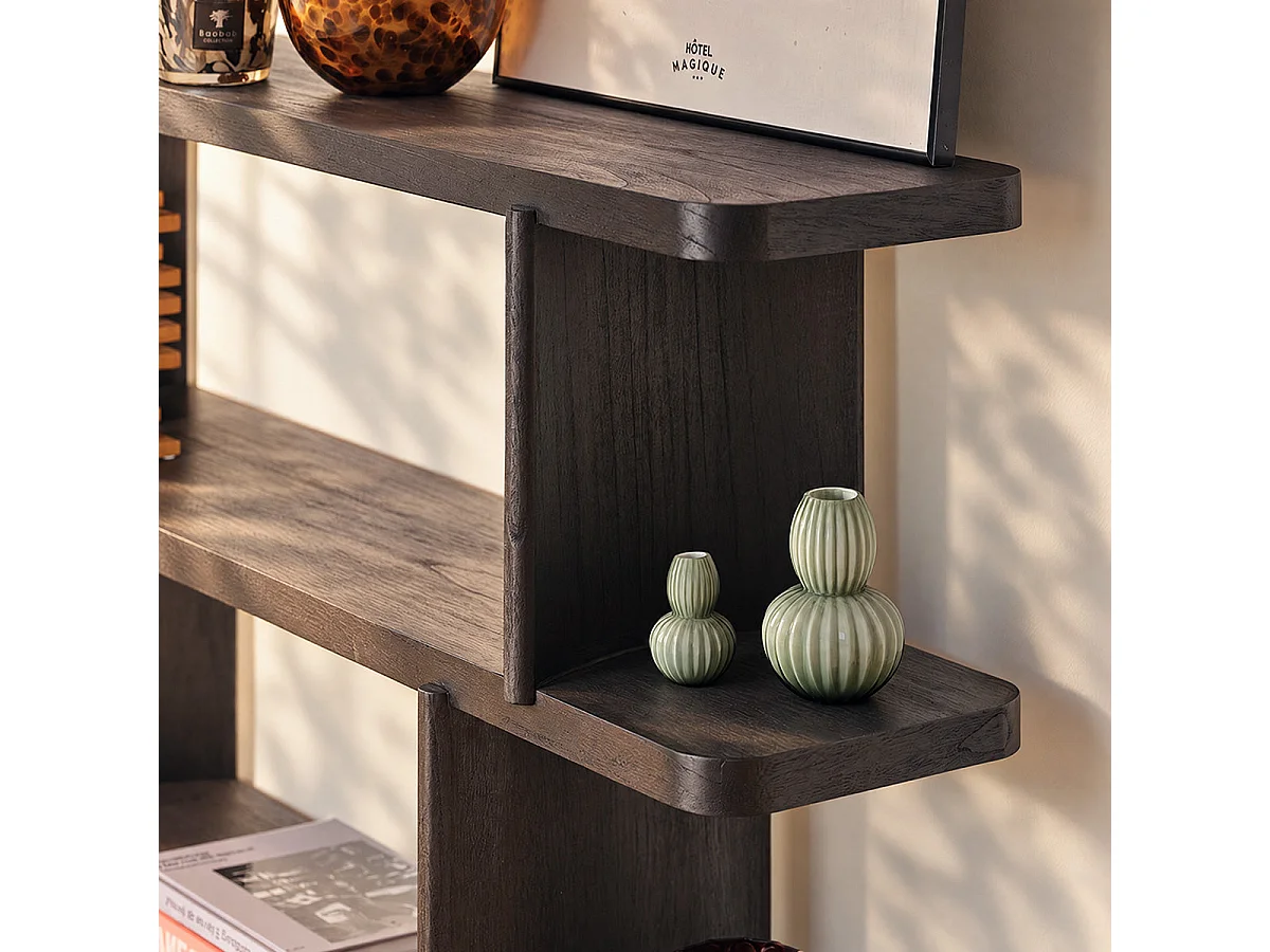 Etagère basse en mindi noir L160 OTTO