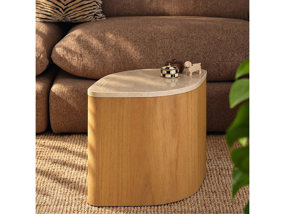 Table basse en mindi naturel L56,5 ADA