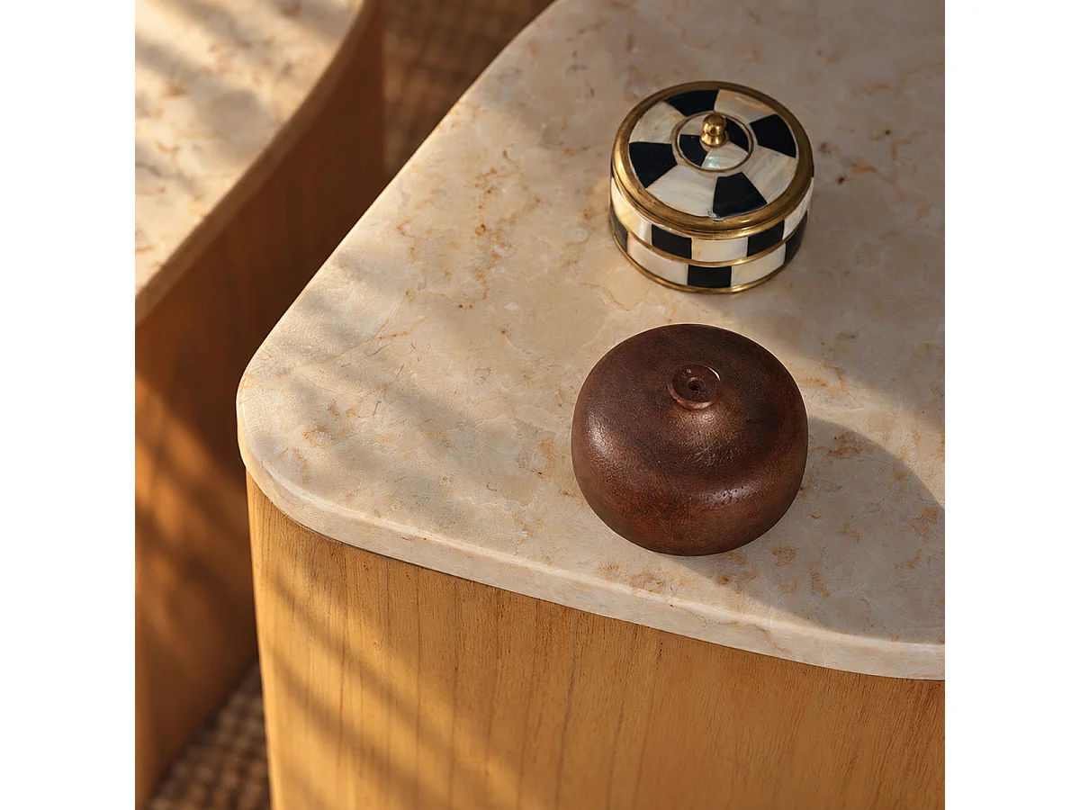 Table basse en mindi naturel L56,5 ADA