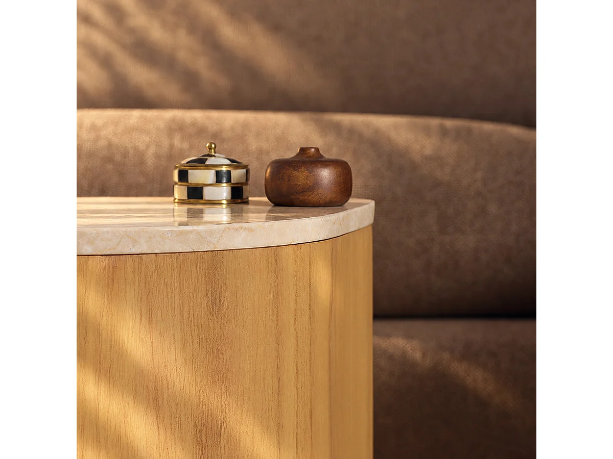 Table basse en mindi naturel L56,5 ADA