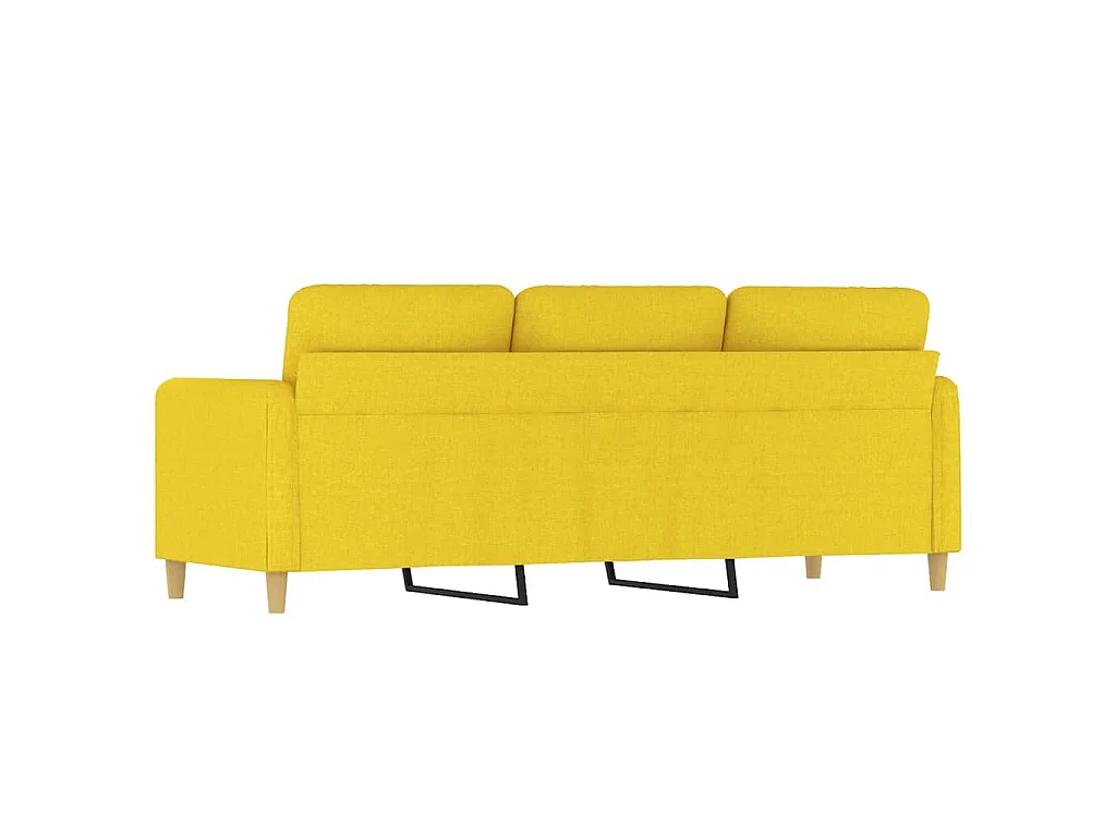Canapé à 3 places Jaune clair 180 cm Tissu