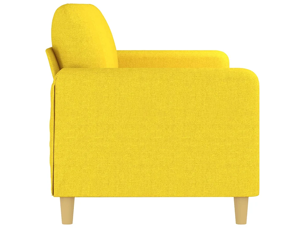 Canapé à 3 places Jaune clair 180 cm Tissu