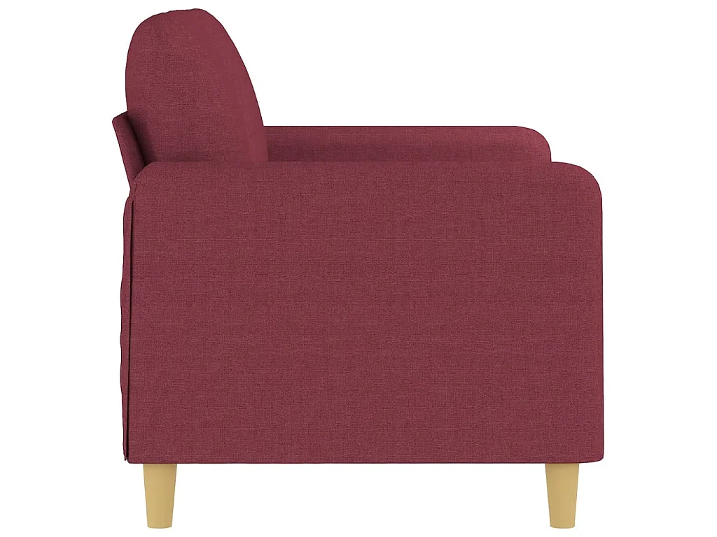 Canapé à 2 places Rouge bordeaux 120 cm Tissu