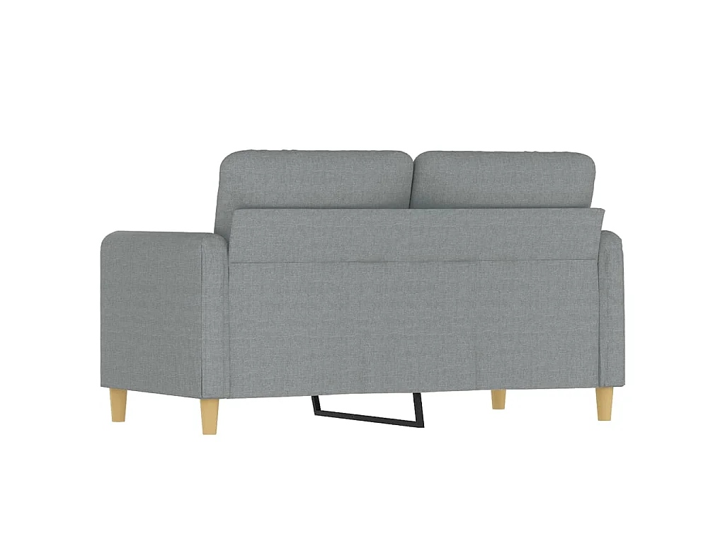 Canapé à 2 places Gris clair 120 cm Tissu